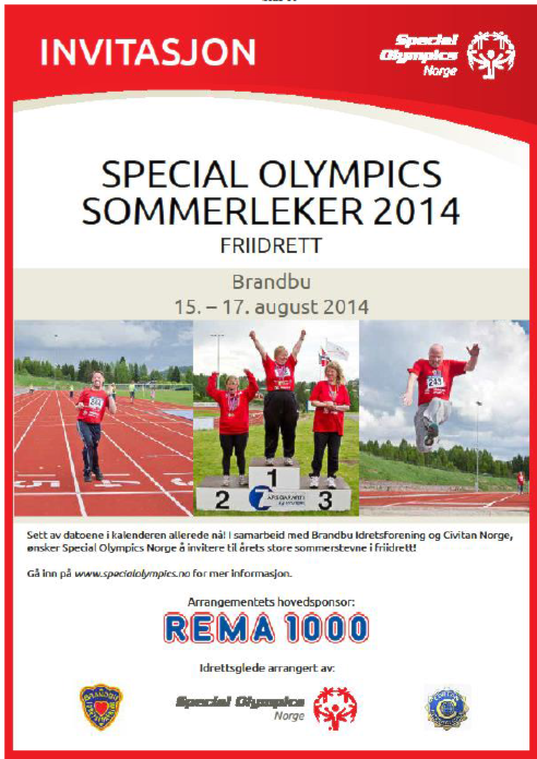 Spesial Olympics Sommerleker 2014
